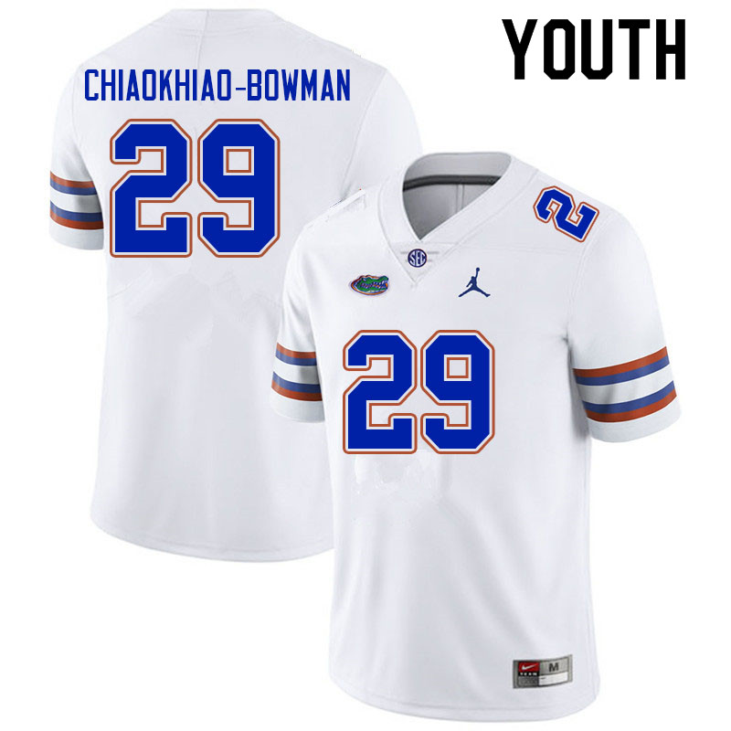 Youth #29 Thai Chiaokhiao-Bowman Florida Gators College Football Jerseys Sale-White
